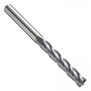 Carbide Square Nose End Mill, TiAlN Finish, Groffing and Finishing Cut, спирала 30 градуса, 4 флейти, 2,5 \